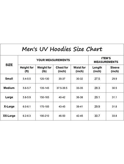 Men's UPF 50+ UV Sun Protection Athletic Hoodie Shirts Long Sleeve Performance SPF Rash Guard Hiking Fishing Swim T Shirt