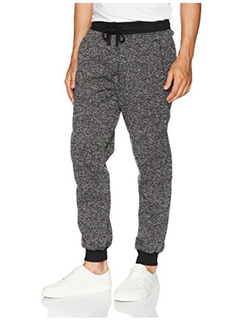 Southpole Men's Basic Fleece Marled Jogger Pant-Reg and Big and Tall Sizes