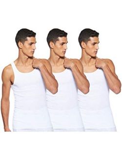 Men's 3-Pack Cotton Solid Scoop Neck A-Shirt