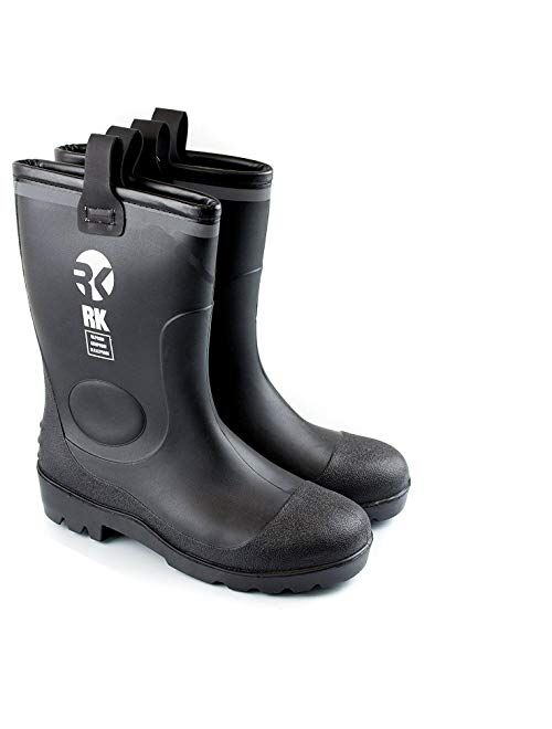 Troy Safety Men's Safety Waterproof Durable Insulated Rubber Sole Rain Snow B.