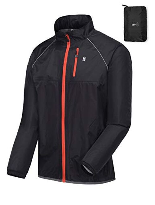 Little Donkey Andy Mens Waterproof Cycling Bike Jacket, Running Golf Rain Jacket, Windbreaker, Ultralight and Packable