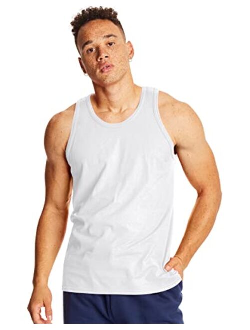 Hanes Men's Solid Round Neck Tank Top X-Temp T-Shirt 2 Pack