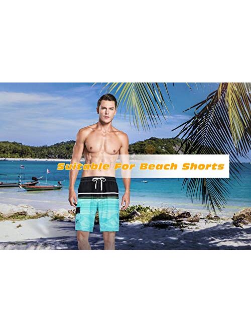 LTIFONE Mens Swim Trunks Quick Dry Beach Board Shorts Drawstring Lightweight with Elastic Waist and Pockets