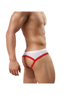Hot Men's Jockstrap, No Visible Lines, Butt-Flaunting Men's Thong Jockstrap Underwear