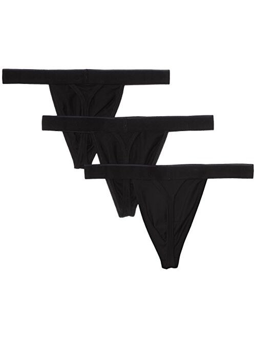 Papi Men's 3-Pack Premium Fashion Cotton Active Stretch Thongs Underwear