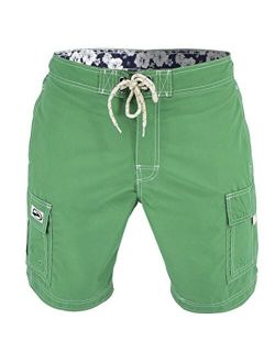 US Apparel Men's Solid Color Cargo Style Microfiber Board Shorts Available in 3XL, 4XL and 5XL
