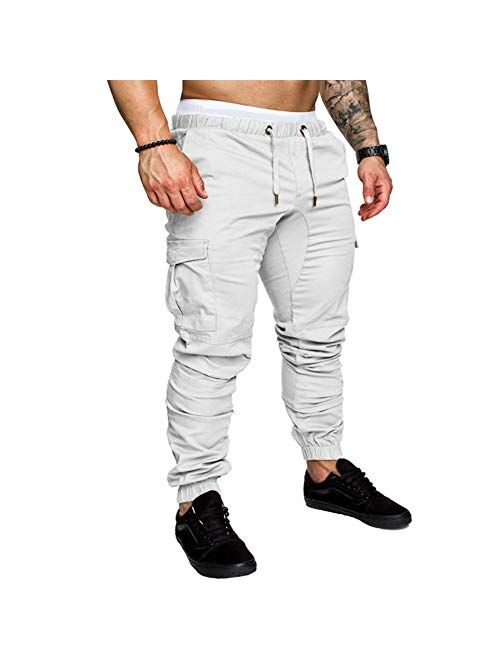 lexiart Mens Fashion Joggers Sports Pants - Cotton Cargo Pants Sweatpants Trousers Mens Long Pants