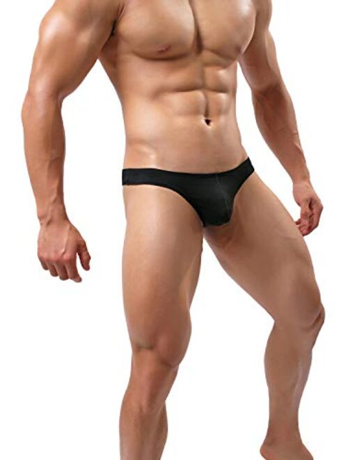Pdbokew Mens Transparent Thong Underwear Comfty Lace Pouch Underwear