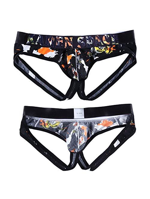 Arjen Kroos Men's Sexy Breathable Mesh Jockstrap Underwear