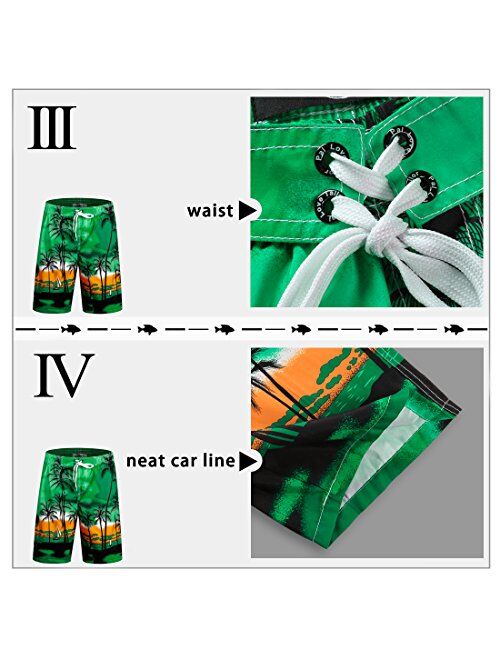 APTRO Men's Swim Trunks Beach Holiday Bathing Suits Swimwear D1701 Green S