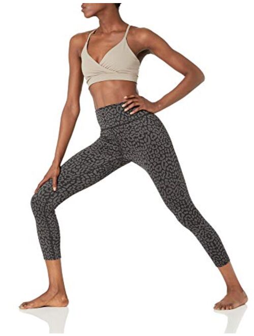 Amazon Brand - Core 10 Women's Leopard Jacquard Yoga High Waist 7/8 Crop Fashion Legging-24"