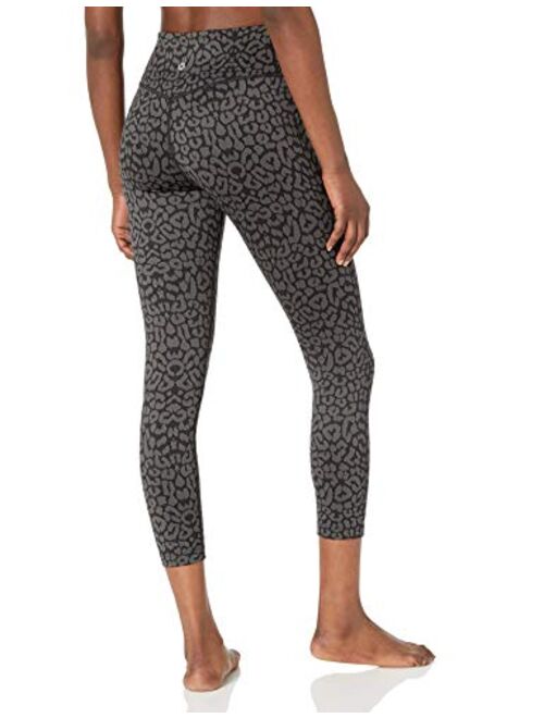 Amazon Brand - Core 10 Women's Leopard Jacquard Yoga High Waist 7/8 Crop Fashion Legging-24"