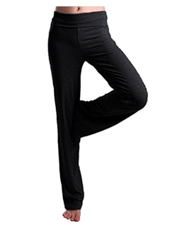 Kidsform Women's Casual Pajama Pants High Waist Palazzo Lounge Yoga Pants Wide Leg