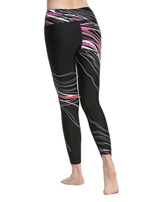 Lotsyle Women's Fashion Printed Ankle Length Sports Yoga Leggings Pants