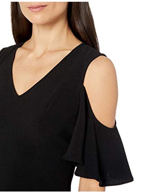 Amazon Brand - Lark & Ro Women's Short Sleeve Cold Shoulder A-Line Dress