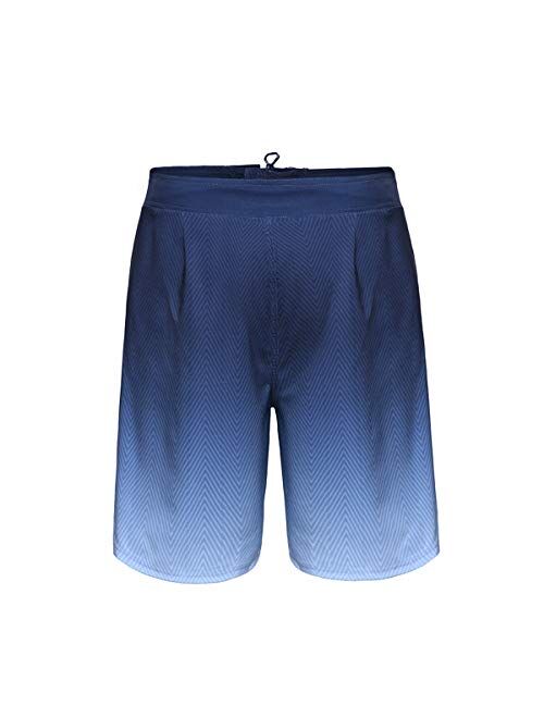 Rokka&Rolla Men's 4-Way Stretch Quick Dry Swim Trunks Board Shorts