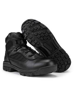 RYNO GEAR Men's Black Tactical Combat Boots with Coolmax Lining