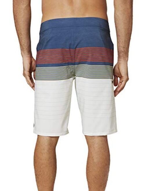 O'NEILL Men's Water Resistant Hyperfreak Stretch Swim Boardshorts, 21 Inch Outseam | Long-Length Swimsuit |