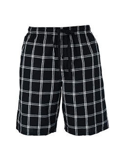 Men's Cotton Madras Drawstring Sleep Pajama Shorts