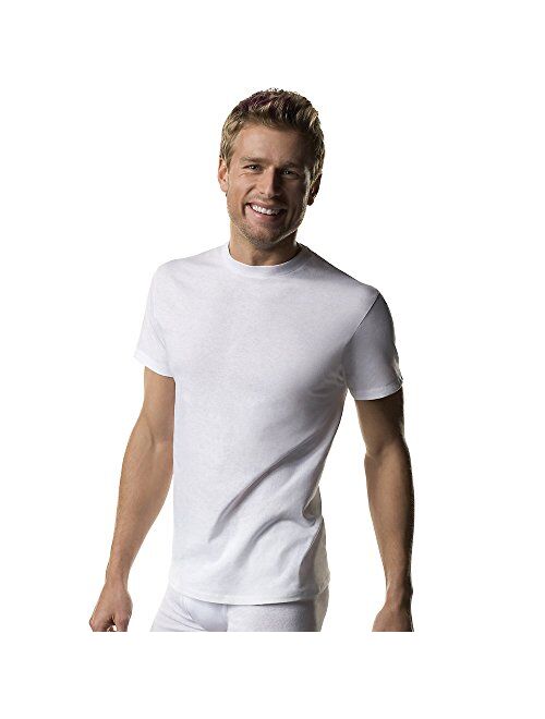 Hanes Men's Cotton Solid 7 Pack Freshiq Comfortsoft Crewneck T-Shirt