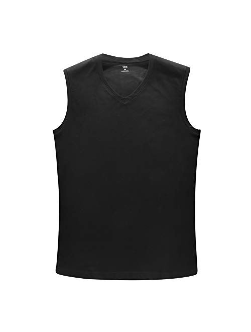 Y2Y2 Men's Cotton Solid Sleeveless V-Neck Vest