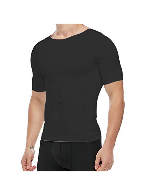 Men's Compression Shirt Undershirt Slimming Tank Top Workout Vest Abs Abdomen Slim Body Shaper