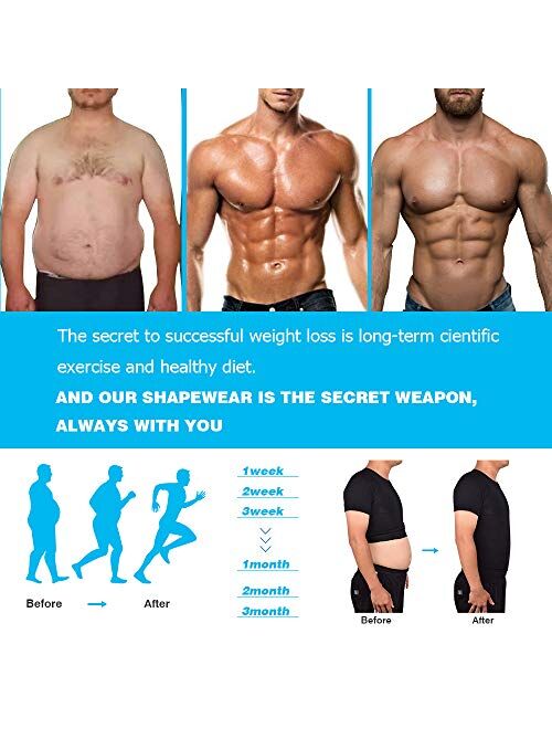 Men's Compression Shirt Undershirt Slimming Tank Top Workout Vest Abs Abdomen Slim Body Shaper