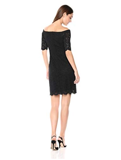 Amazon Brand - Lark & Ro Women's Half Sleeve Lace Off the Shoulder Sheath Dress