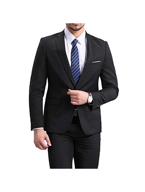Men' Slim Fit One Button Suit Blazer Jacket Casual Party Sport Coat
