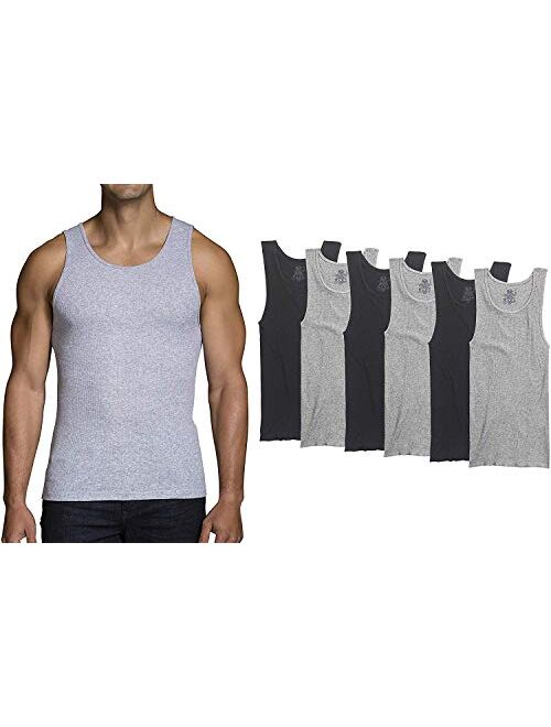 Fruit of the Loom Men's Black/Gray A-Shirts