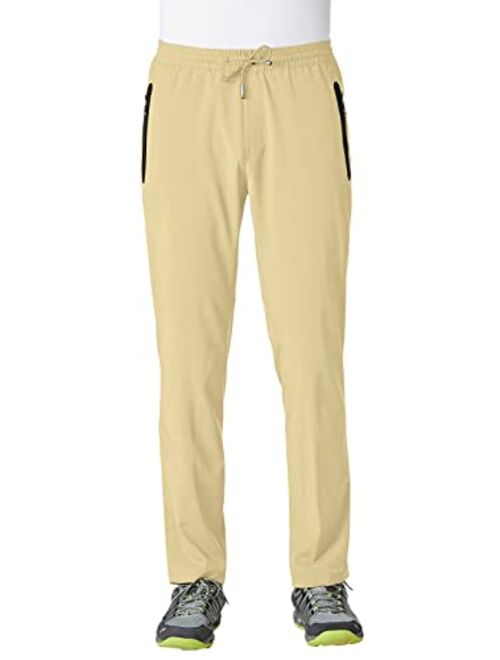 Rdruko Men's Jogger Casual Pants Lightweight Breathable Quick Dry Hiking Running Outdoor Sports Pants