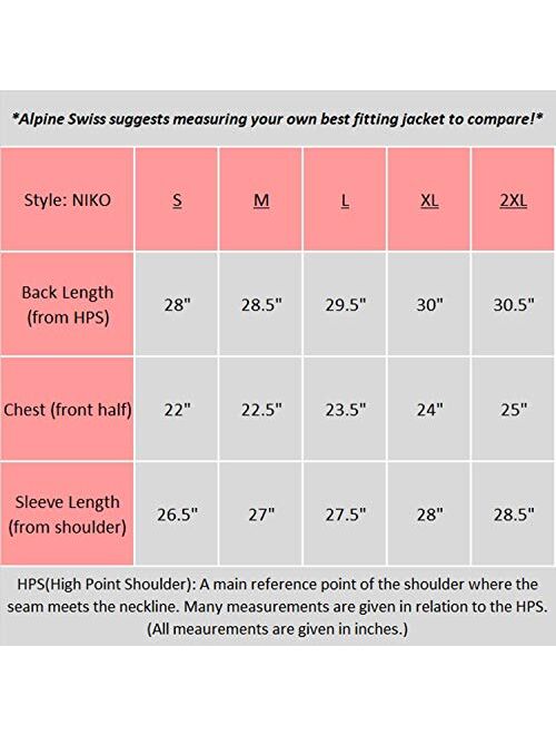 Alpine Swiss Niko Mens Down Alternative Jacket Puffer Coat Packable Warm Insulation & Lightweight
