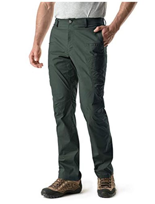 Amoystyle Mens Stretchy Lightweight Quick Dry Hiking Pants with Belt