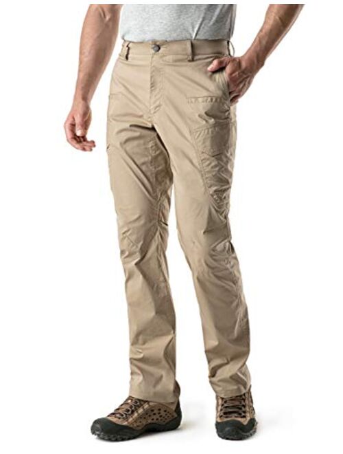 CQR Men's Hiking Pants, Water Repellent Outdoor Pants, Lightweight Stretch Cargo/Straight Work Pants, UPF 50+ Outdoor Apparel