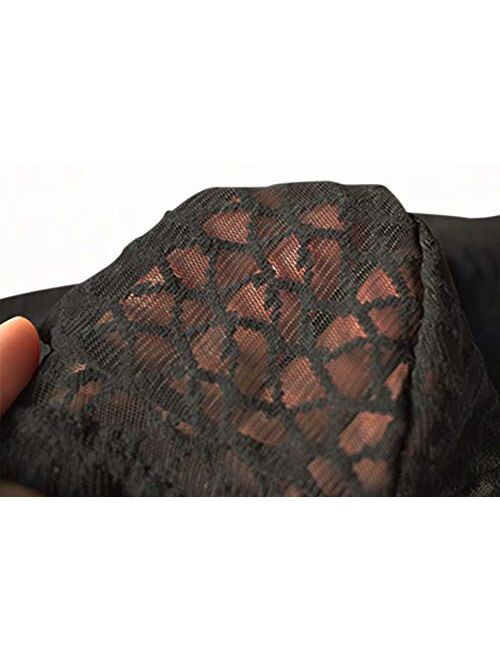 Pdbokew Men's Transparent Thong Underwear Comfty Lace Pouch Underwear