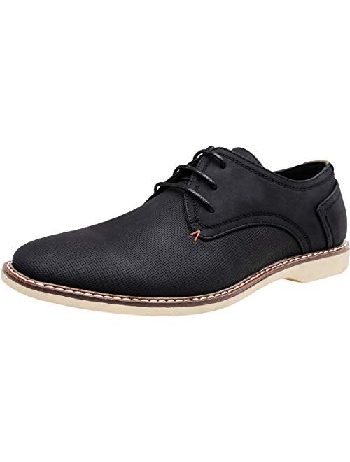 JOUSEN Men's Oxford Suede Business Casual Dress Shoes Plain Toe Oxfords Classic Formal Derby Shoes