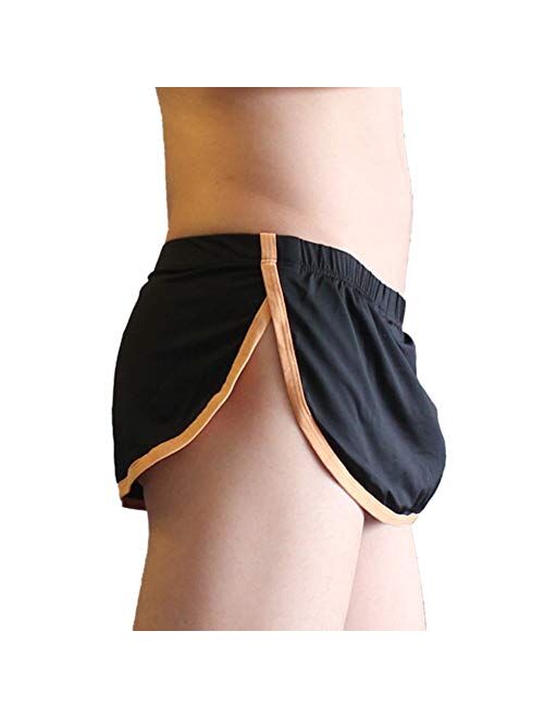KAMUON Mens Sexy Pouch Thong G-String Boxer Underwear Panties Home Sleep Shorts