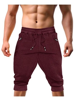 EKLENTSON Men's Jogger Pants High Elasticity Elastic Waist Gym Workout Running Sweatpants with Pockets