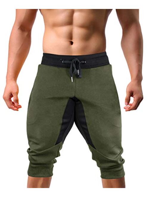EKLENTSON Men's Jogger Pants High Elasticity Elastic Waist Gym Workout Running Sweatpants with Pockets