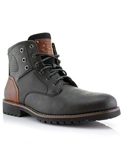 Polar Fox Homer MPX806036 Mens Casual Work Lace Up Classic Motorcycle Combat Boots