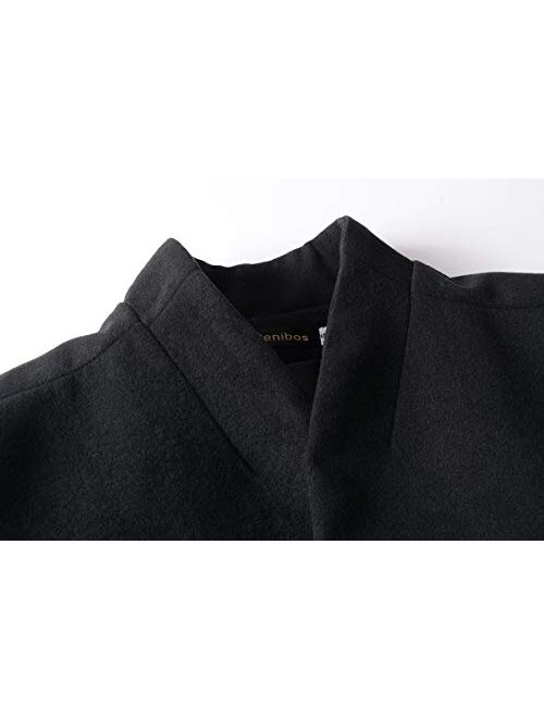 Beninos Men's Trench Coat Winter Long Jacket Button Closer Overcoat