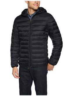 Men's Lightweight Water-Resistant Packable Hooded Puffer Jacket