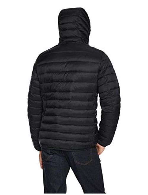 Amazon Essentials Men's Lightweight Water-Resistant Packable Hooded Puffer Jacket