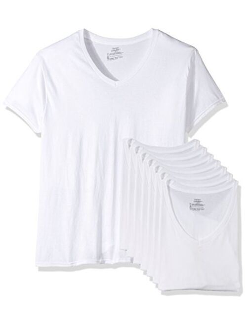 Hanes Men's 7 Pack Comfortsoft Tagless V-Neck T-Shirt (Bonus Pack)