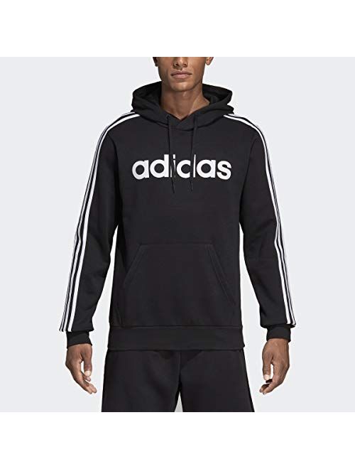 adidas Men's Essentials 3-stripes Pullover Fleece Hooded Sweatshirt