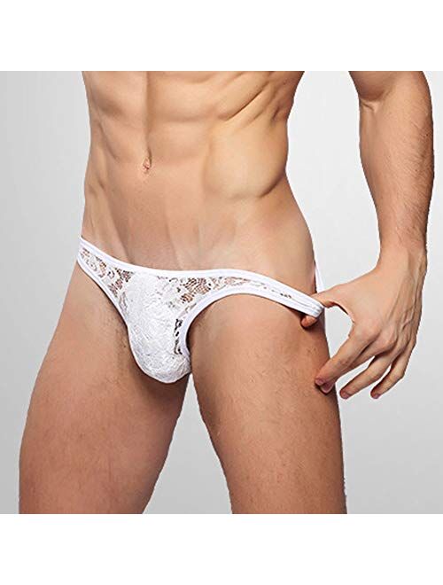Mens Mesh Thongs Lingerie Breathable Briefs Sexy Underwear See-Through Hot Underpants Gift for Boyfriend