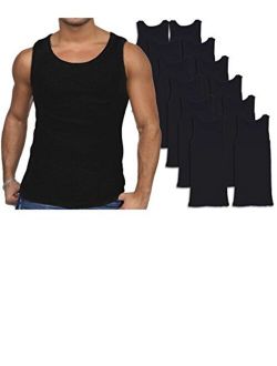 Men's Cotton Solid 12 Pack Color Tank Top a Shirt