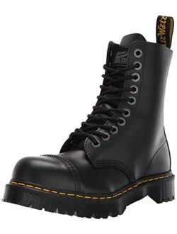 - 8761 BxB 10-Eye Fashion Steel Toe Leather Boot for Men and Women
