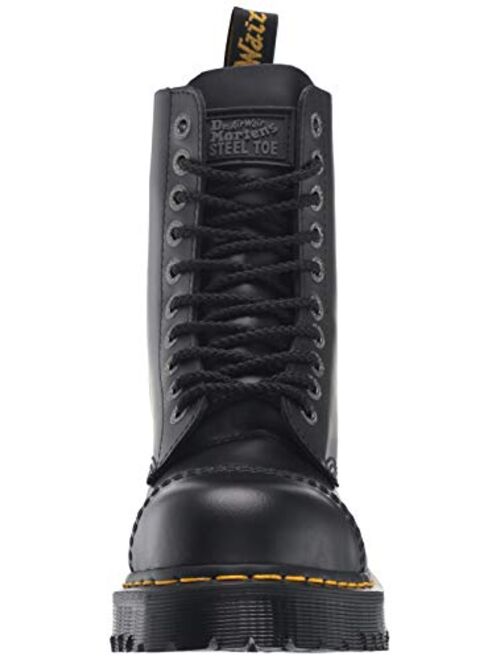 Dr. Martens - 8761 BxB 10-Eye Fashion Steel Toe Leather Boot for Men and Women