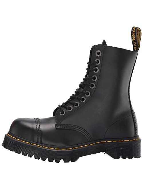 Dr. Martens - 8761 BxB 10-Eye Fashion Steel Toe Leather Boot for Men and Women